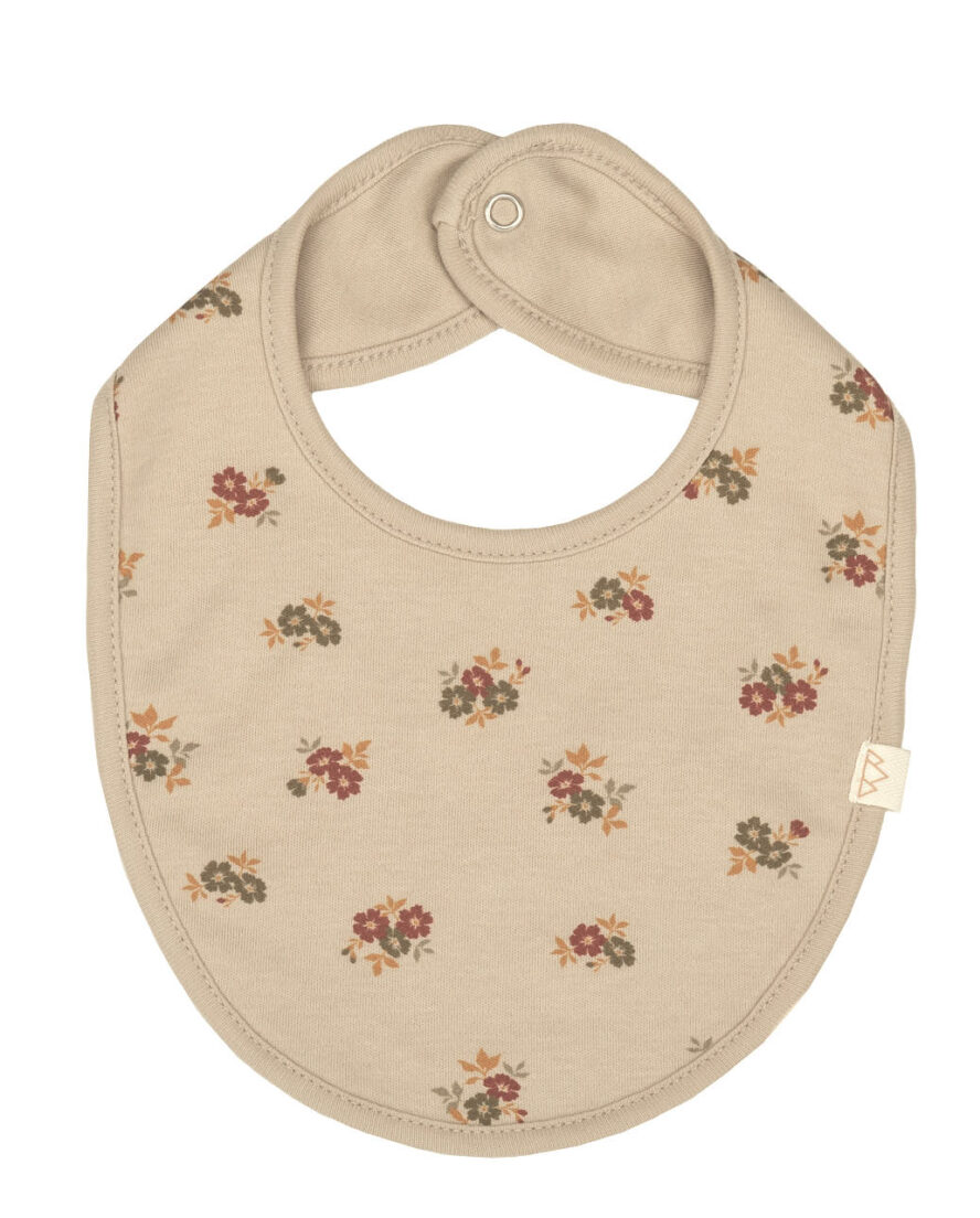 Babero bebé algodón orgánico con estampado Flowers de North Baby