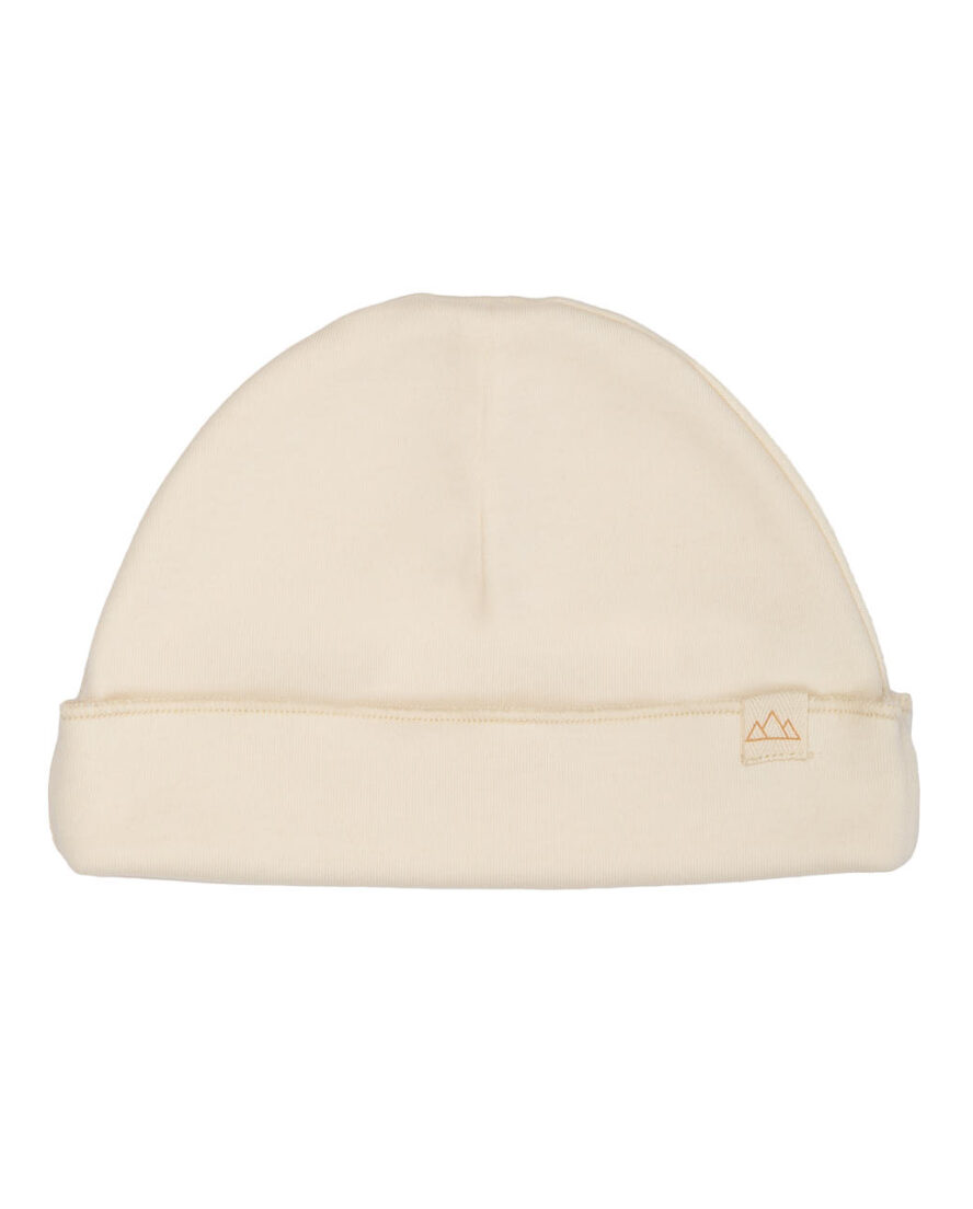Gorro bebé 100% algodón orgánico Snow White con doble capa y vuelta ajustable