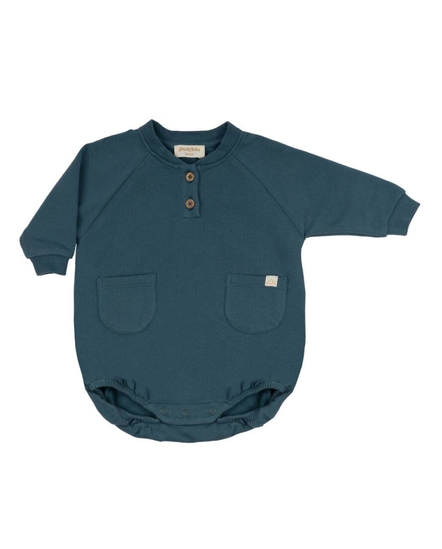 Romper bebé algodón orgánico Indigo